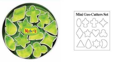 Makin's Clay Kesici Kalıp Seti Mini Geometrik 12 Desen - 1