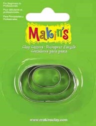 Makin's Clay Kesme Kalıbı 3 Parça Oval - 1