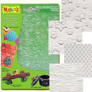 Makin's Clay Texture Sheets Doku Kalıpları 4'lü Set D - 1