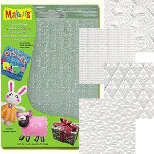 Makin's Clay Texture Sheets Doku Kalıpları 4'lü Set E - 1