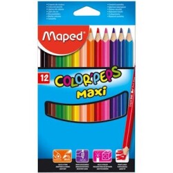 Maped Color'Peps Maxi - Jumbo Kuru Boya 12 Renk - 1