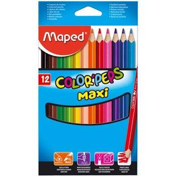 Maped Color'Peps Maxi - Jumbo Kuru Boya 12 Renk - 1