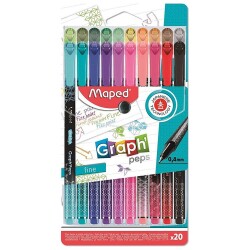 Maped Graph Peps Fineliner Kalem 0.4mm 20 Renk - 1