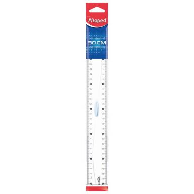 Maped Plastik Cetvel 30 cm Ortadan Tutmalı 146109 - 1