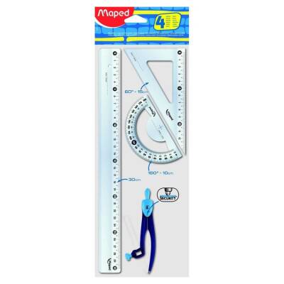 Maped Start Pergelli 30 cm Cetvel Seti 4 Parça 899218 - 1