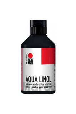 Marabu Aqua Linol Baskı Boyası Black 250 ml - 1