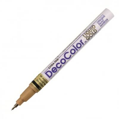 Marvy 120-S Decocolor Yağ Bazlı Paint Marker Extra Fine Uç Gold - 1