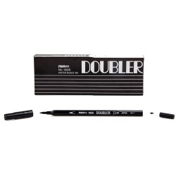 Marvy 1800 Doubler Çift Uçlu Brush Pen 1 BLACK - 1