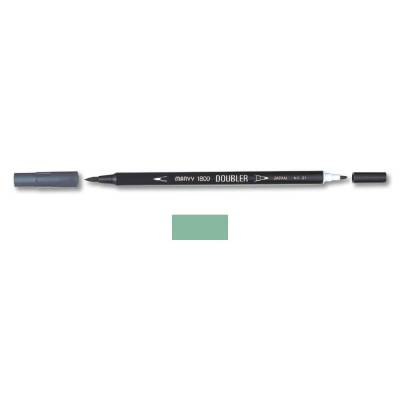 Marvy 1800 Doubler Çift Uçlu Brush Pen 102 JADE GREEN - 1