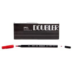 Marvy 1800 Doubler Çift Uçlu Brush Pen 2 RED - 1