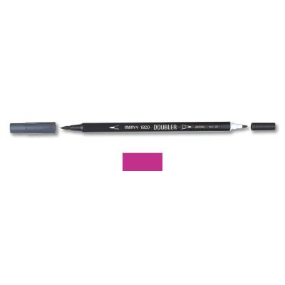 Marvy 1800 Doubler Çift Uçlu Brush Pen 20 MAGENTA - 1