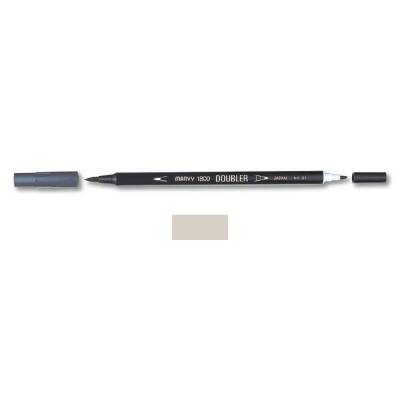 Marvy 1800 Doubler Çift Uçlu Brush Pen 38 OYSTER GREY - 1