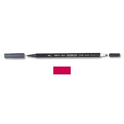 Marvy 1800 Doubler Çift Uçlu Brush Pen 46 CRIMSON LAKE - 1