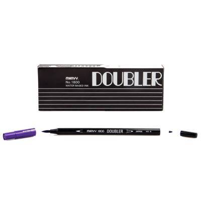 Marvy 1800 Doubler Çift Uçlu Brush Pen 8 VIOLET - 1