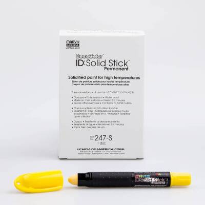 Marvy 247 Solid Stick Industrial Marker Sarı - 1