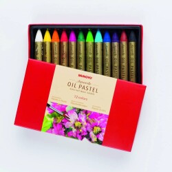 Marvy Aquarelle Oil Pastel Extra Soft Sulu Pastel Boya 12 Renk - 1