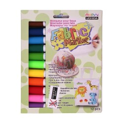 Marvy Fabric Marker Kumaş/T-Shirt Boyama Kalemi 12 Renk - Marvy