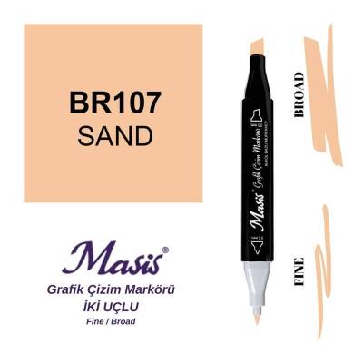 Masis Çift Uçlu Marker Grafik Çizim Kalemi 107 Kum - 1
