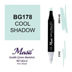 Masis Çift Uçlu Marker Grafik Çizim Kalemi 178 Kozmik Yeşil - 1