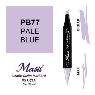 Masis Çift Uçlu Marker Grafik Çizim Kalemi 77 Duman Mavi - 1