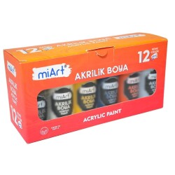 Miart Akrilik Boya 12 Renk x 59 ml - 1