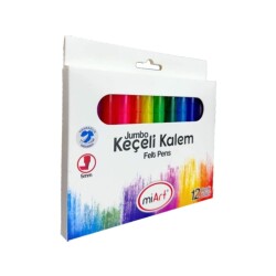 Miart Jumbo Keçeli Kalem 12 Renk - 1