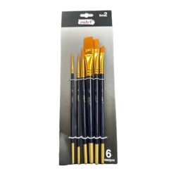 Miart Karma Fırça Seti 6’lı Set (5/0-2-6-1/4-8-3/4) - Miart