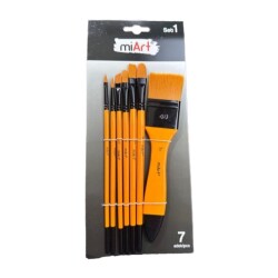 Miart Karma Fırça Seti 7’li Zemin Fırçalı Set (2-6-3/8-8-12-1/2-1.5) - Miart