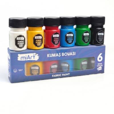 Miart Kumaş Boyası 6 Renk x 30 ml Set - 1