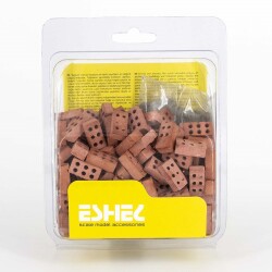 Minyatür 6 Delikli Tuğla 1:12 2x1x0.7 cm 200'lü Paket - 1