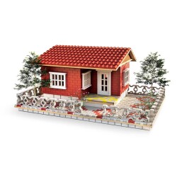 Minyatür Orman Villa - Kırmızı Cephe 1/24 - Eshel