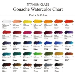 Mission Titanium Class Guaj Boya 34 Renk x 15 ml - 2