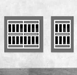 Modern Kapı Seti C 1/200 2 Adet - Eshel