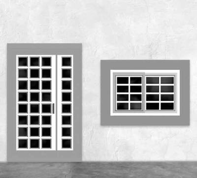 Modern Set A Kapı ve Pencere 1/100 4 Adet - 1