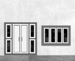 Modern Set B Kapı ve Pencere 1/200 4 Adet - Eshel