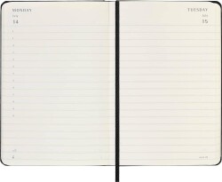 Moleskine 12 Ay Günlük Ajanda Cep Boy 9x14 cm Sert Kapak Siyah - 5