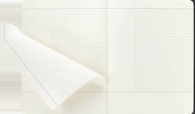 Moleskine Chaier 2'li Günlük Defter Çizgili XL Boy 19x25 cm 160 Sayfa Siyah + Yaban Mersini Kırmızı - 3