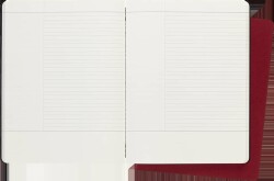 Moleskine Chaier 2'li Günlük Defter Çizgili XL Boy 19x25 cm 160 Sayfa Siyah + Yaban Mersini Kırmızı - 4