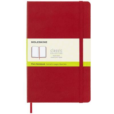 Moleskine Sert Kapak Çizgisiz Defter L Boy 13x21 cm 240 Sayfa Scarlet Kırmızı - 1
