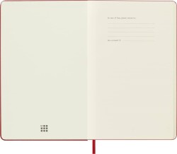 Moleskine Sert Kapak Çizgisiz Defter L Boy 13x21 cm 240 Sayfa Scarlet Kırmızı - 5