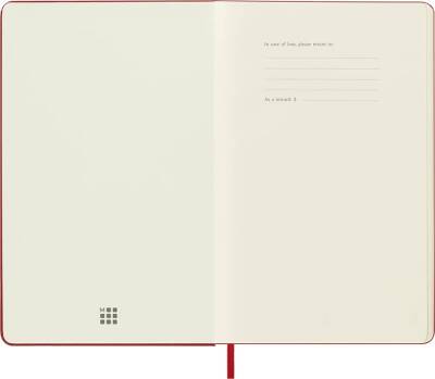 Moleskine Sert Kapak Çizgisiz Defter L Boy 13x21 cm 240 Sayfa Scarlet Kırmızı - 5