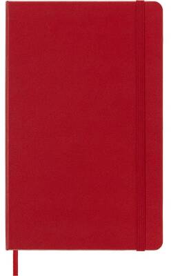 Moleskine Sert Kapak Çizgisiz Defter L Boy 13x21 cm 240 Sayfa Scarlet Kırmızı - 6