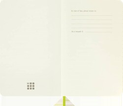 Moleskine Yumuşak Kapak Çizgili Defter Cep Boy 9x14 cm 192 Sayfa Limon Yeşili - 5