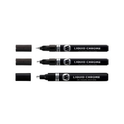 Molotow Liquid Chrome Marker 1 mm - 2 mm - 4 mm 3'lü Set - 1