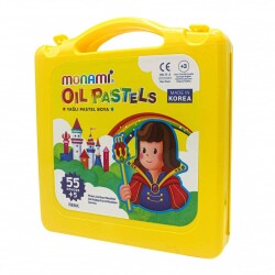 Monami Yağlı Pastel Boya 55+5 Renk Plastik Kutulu - 1