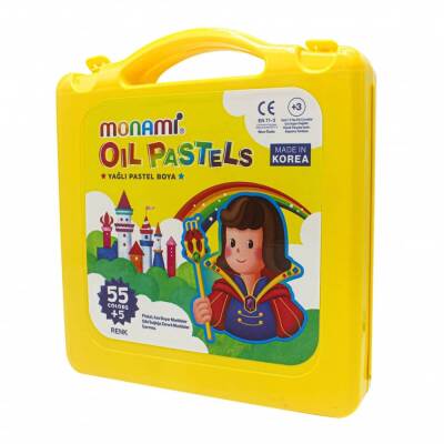 Monami Yağlı Pastel Boya 55+5 Renk Plastik Kutulu - 1
