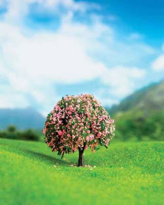 Mor Çiçekli Ağaç 7 cm 2 Adet - 1