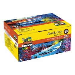 Nova Color Akrilik Boya 12 Renk x 30 ml. Şişe - 1