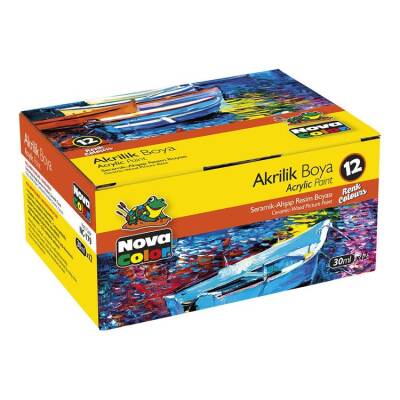 Nova Color Akrilik Boya 12 Renk x 30 ml. Şişe - 1