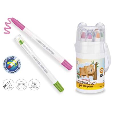 Nova Color Çevirmeli Jel Mum Boya 12 Renk - 1